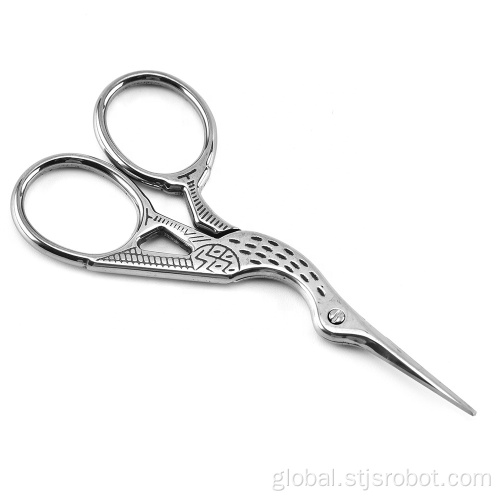 Hair Scissors Embroidery Craft Shears stainless steel scissors Eyebrow scissors Silver beauty scissors Manufactory